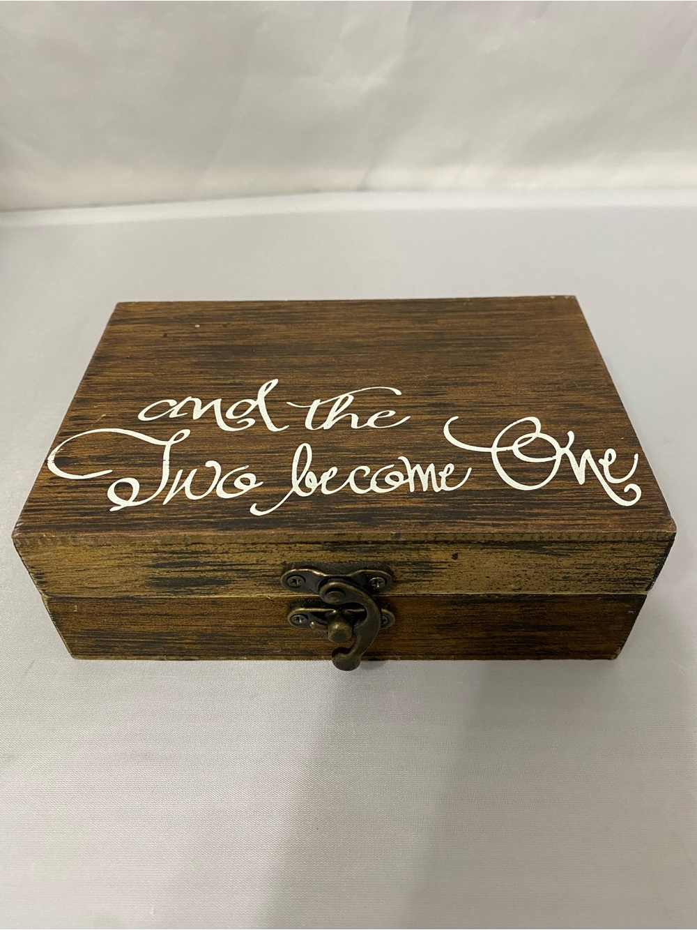 Wooden Decorative Keepsake Box - 'And the Two Become One'